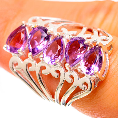 Faceted Amethyst Ring Size 6.5 (925 Sterling Silver) RING138938