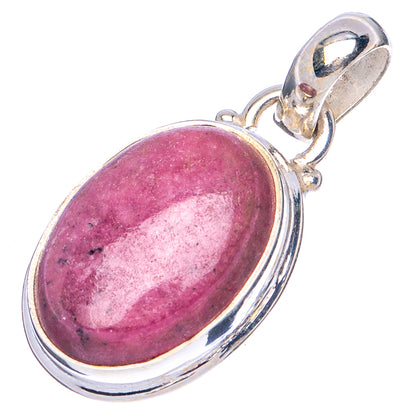 Rhodonite Pendant 1 1/8" (.925 Sterling Silver)