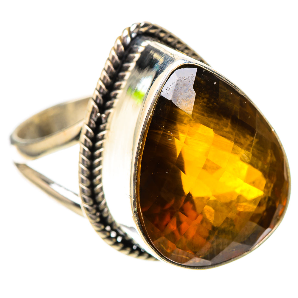 Large Mandarin Citrine Ring Size 8 (925 Sterling Silver) RING137941