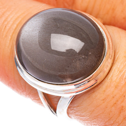 Chocolate Moonstone Ring Size 7.75 (925 Sterling Silver) R1497