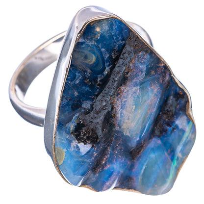Premium Rare Boulder Opal Ring Size 8.75 (.925 Sterling Silver)
