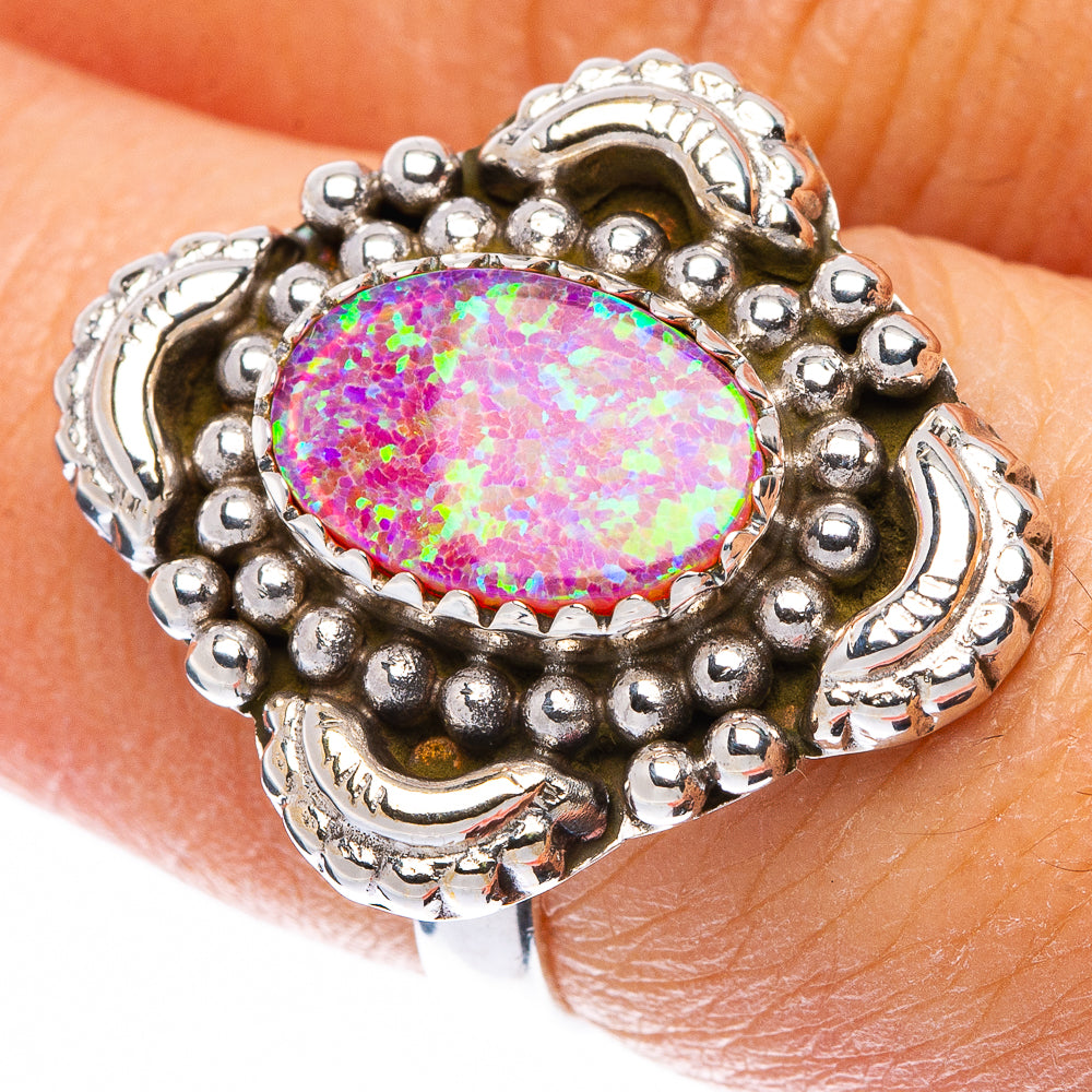 Synthetic Opal Ring Size 7 (925 Sterling Silver) R146125