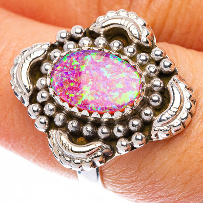 Synthetic Opal Ring Size 7 (925 Sterling Silver) R146125