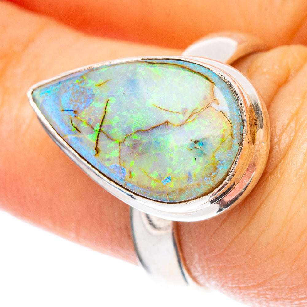 Rare Sterling Opal Ring Size 7 (925 Sterling Silver) R4374