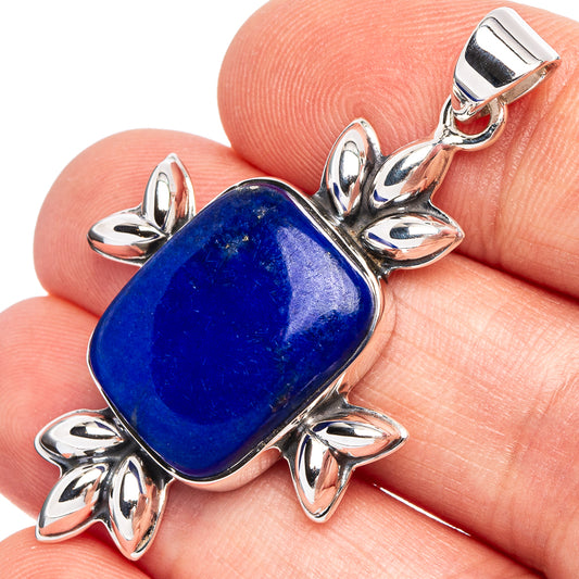 Lapis Lazuli 925 Sterling Silver Premium Pendants 1 3/4" (925 Sterling Silver) P43715