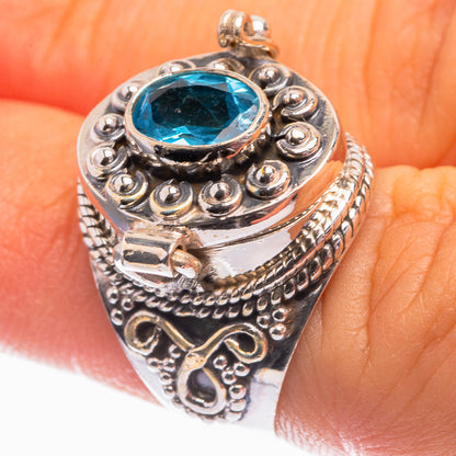 Poison Blue Topaz Ring Size 5.5 (925 Sterling Silver) R142145