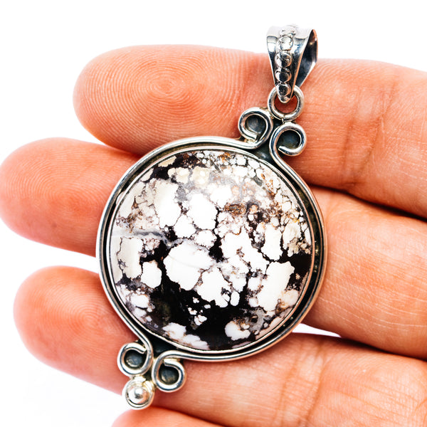 Wild Horse Jasper Pendant 2 3/8" (.925 Sterling Silver)