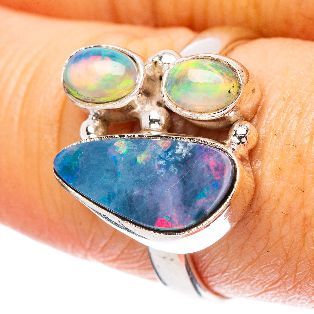 Rare Doublet Opal, Ethiopian Opal Ring Size 8.75 (925 Sterling Silver) R4287