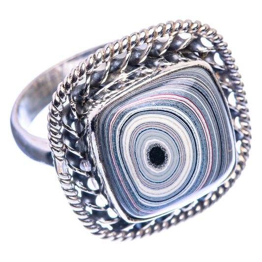 Fordite Ring Size 8.5 (925 Sterling Silver) R142396