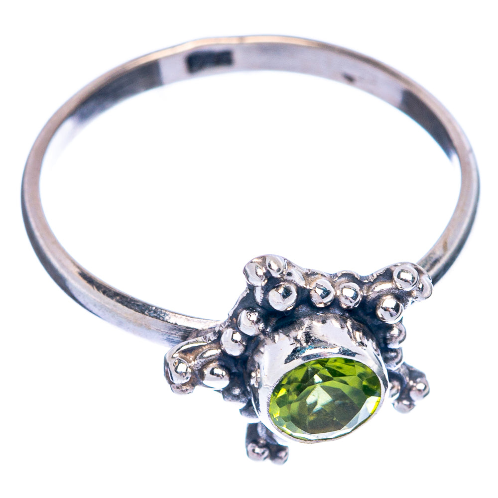 Peridot Dainty Ring Size 7.75 (925 Sterling Silver) R145470
