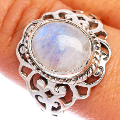 Rainbow Moonstone Ring Size 9.75 (925 Sterling Silver) R147249