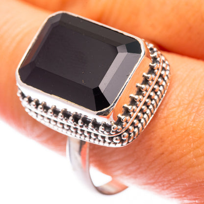 Black Onyx Ring Size 10.75 (925 Sterling Silver) R140696