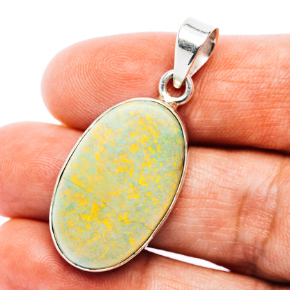 Premium Monarch Opal Pendant 1 5/8" (.925 Sterling Silver)