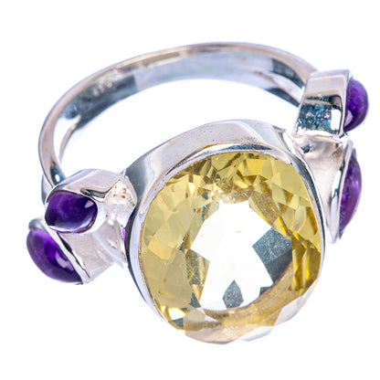 Faceted Citrine, Amethyst Ring Size 6 (925 Sterling Silver) R144442