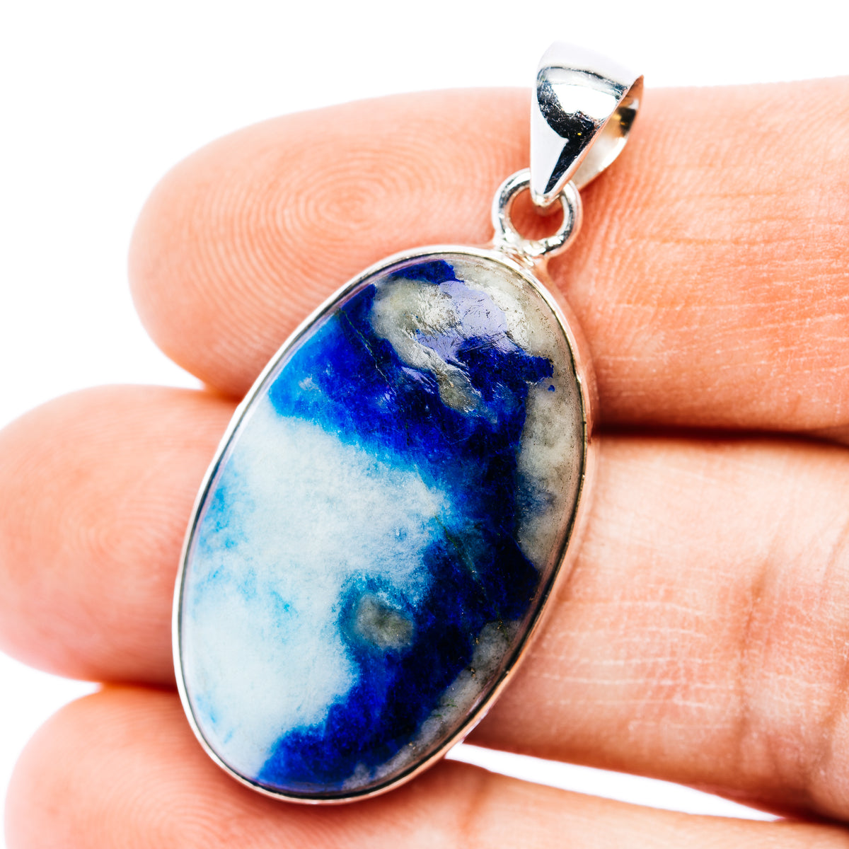 Premium Afghanite Pendant 1 5/8" (.925 Sterling Silver)