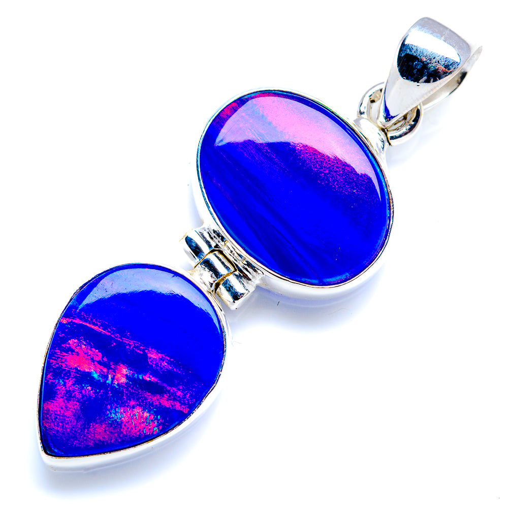 Aura Opal Pendant 1 3/4" (925 Sterling Silver) PD38225