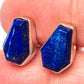 Faceted Lapis Lazuli Earrings 1/2" (925 Sterling Silver) E1615