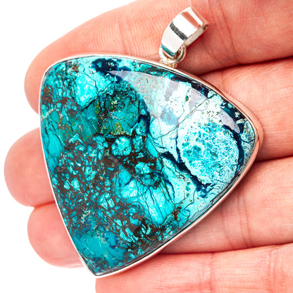 Premium Shattuckite Pendant 2 1/8" (.925 Sterling Silver)