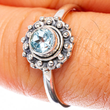 Blue Topaz Dainty Ring Size 9 (925 Sterling Silver) R145028