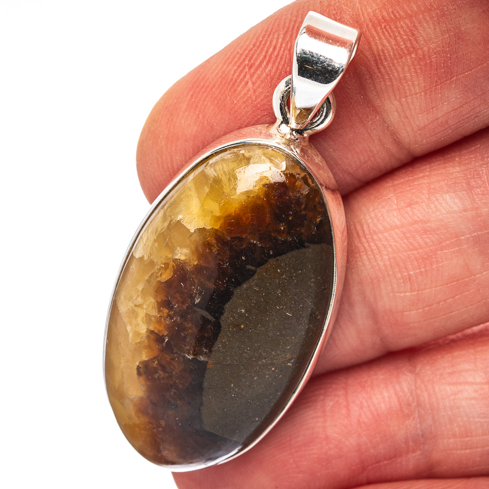 Septarian Pendant 1 3/4" (.925 Sterling Silver)