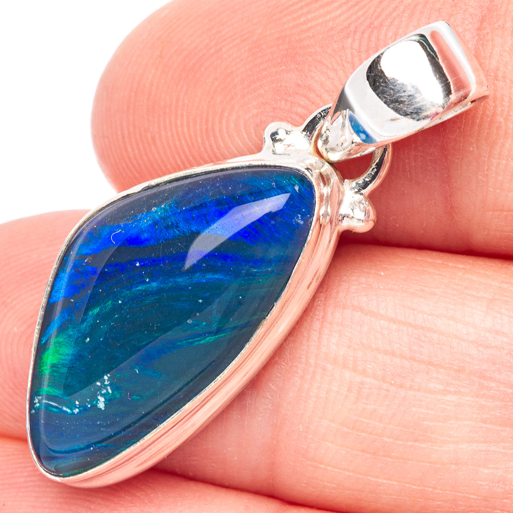 Rare Triple Opal Pendant 1 3/8" (925 Sterling Silver) P44486