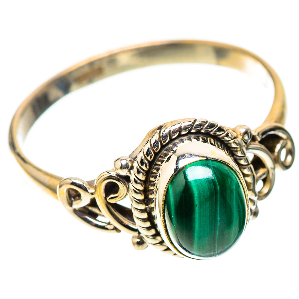 Malachite Dainty Ring Size 7 (925 Sterling Silver) RING138195