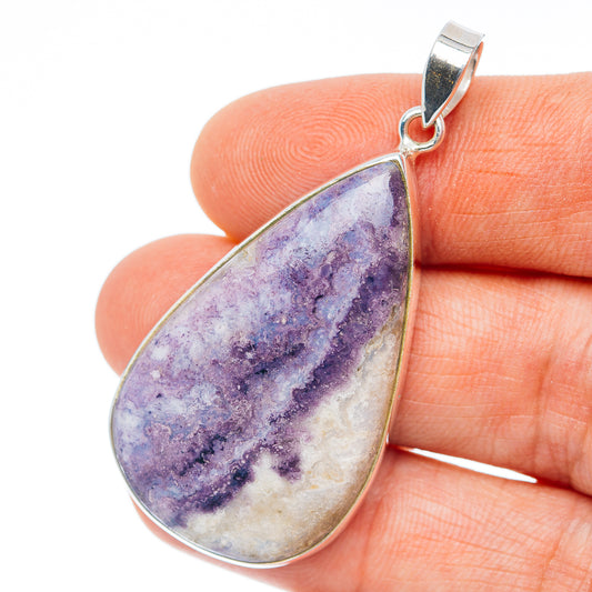 Premium Morado Opal (Mexican Purple Opal) Pendant 2" (.925 Sterling Silver)