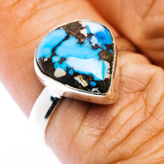 Golden Hills Turquoise Ring Size 7.25 (.925 Sterling Silver)