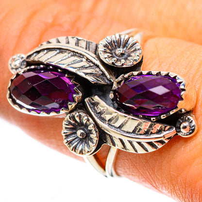 Faceted Amethyst Ring Size 8 (925 Sterling Silver) RING138489