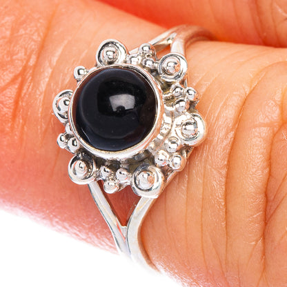 Black Onyx Dainty Ring Size 5 (925 Sterling Silver) R147147