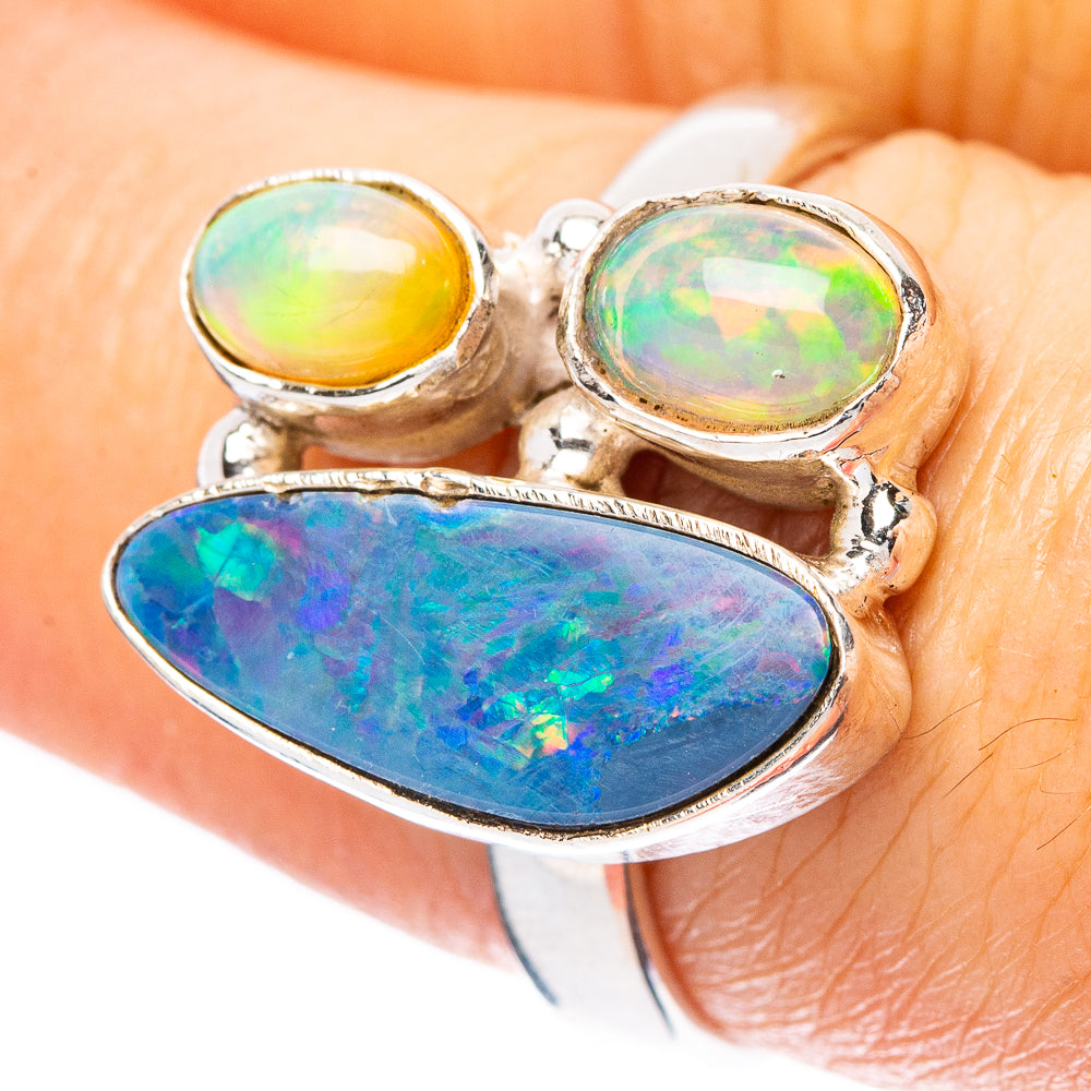 Rare Doublet Opal, Ethiopian Opal Ring Size 8 (925 Sterling Silver) R4283