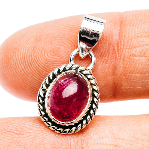 Premium Pink Tourmaline Pendant 7/8" (.925 Sterling Silver)