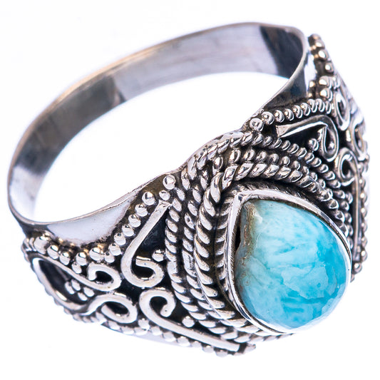 Larimar 925 Sterling Silver Ring Size 7.75 (925 Sterling Silver) R3896