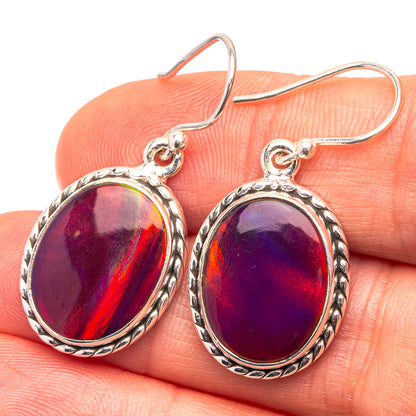 Aura Opal Earrings 1 3/8" (925 Sterling Silver) E432310