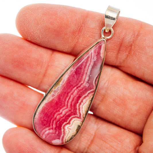 Premium Rhodochrosite Pendant 2 1/8" (.925 Sterling Silver)