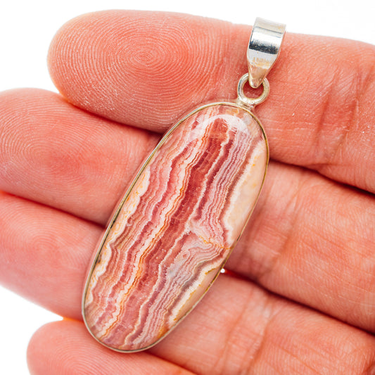 Premium Rhodochrosite Pendant 2" (.925 Sterling Silver)