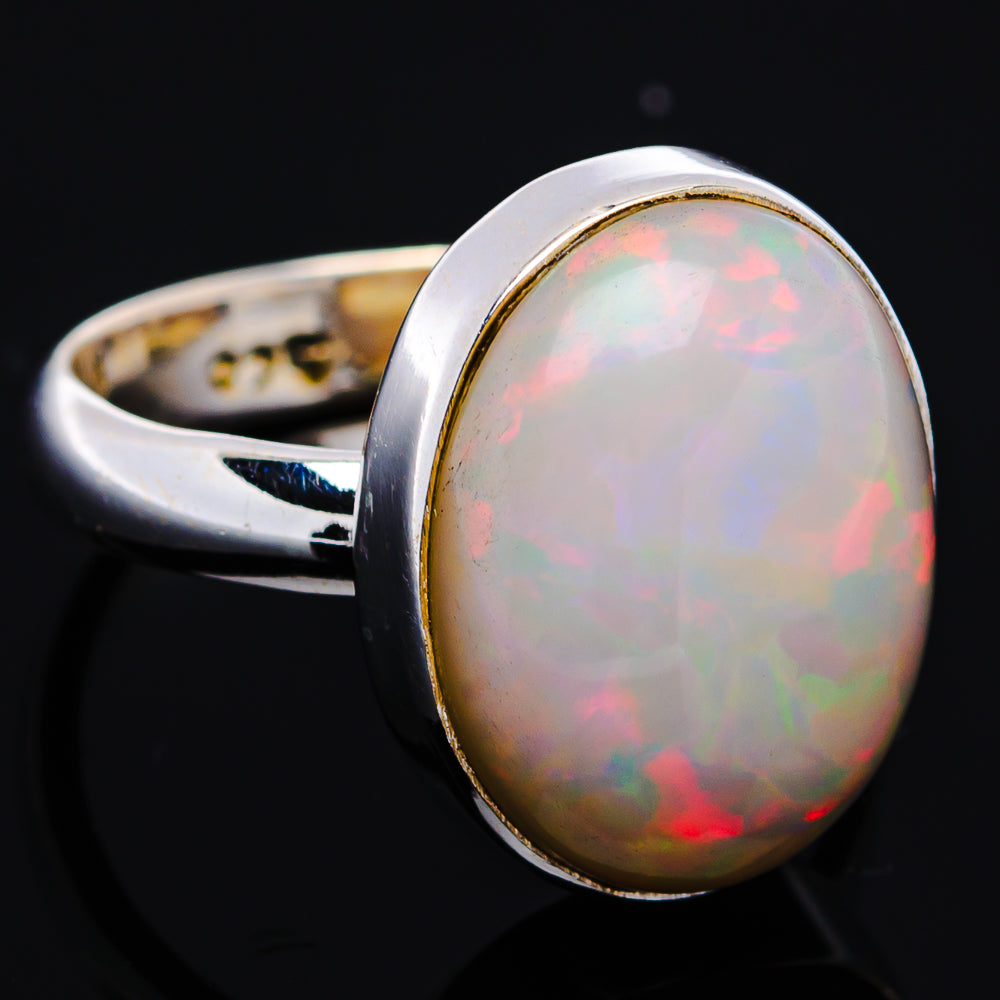 Premium Ethiopian Opal Ring Size 5 Adjustable (.925 Sterling Silver)