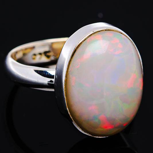 Premium Ethiopian Opal Ring Size 5 Adjustable (.925 Sterling Silver)