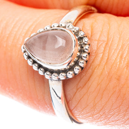 Rose Quartz Dainty Ring Size 8 (925 Sterling Silver) R5808