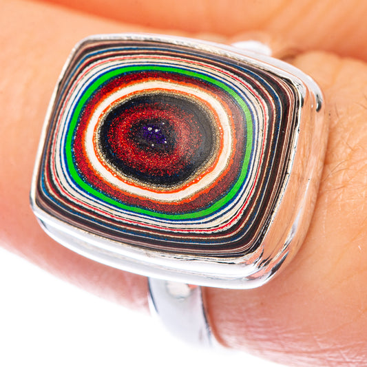 Fordite Ring Size 7.5 (925 Sterling Silver) R144763