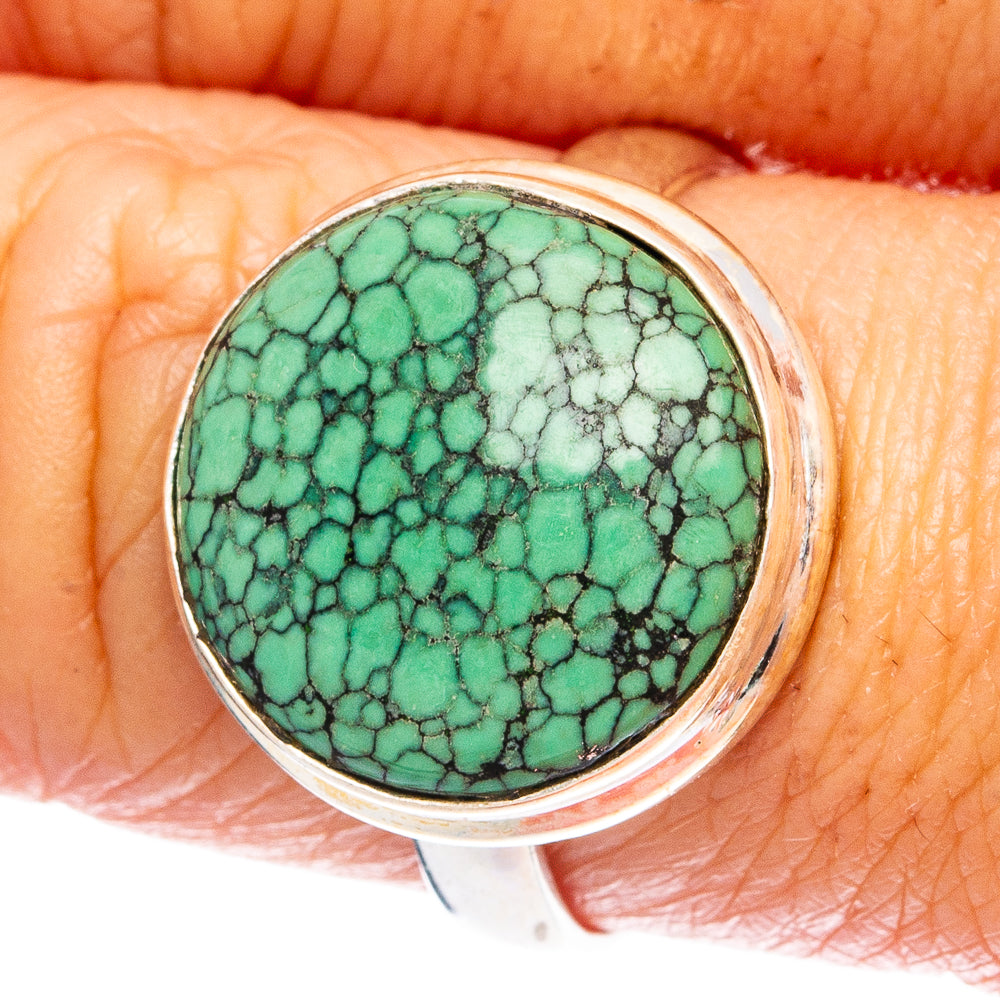 Rare Arizona Spiderweb Turquoise Ring Size 9 (925 Sterling Silver) R4768