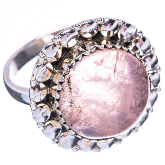 Rose Quartz Ring Size 8.5 (925 Sterling Silver) R3959