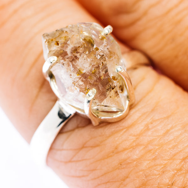 Petroleum Quartz Ring Size 9.5 (.925 Sterling Silver)
