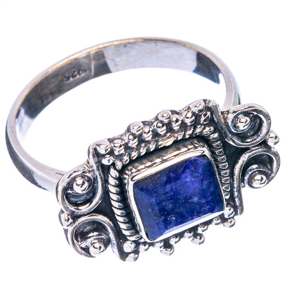 Blue Sillimanite Dainty Ring Size 7.75 (925 Sterling Silver) R5198