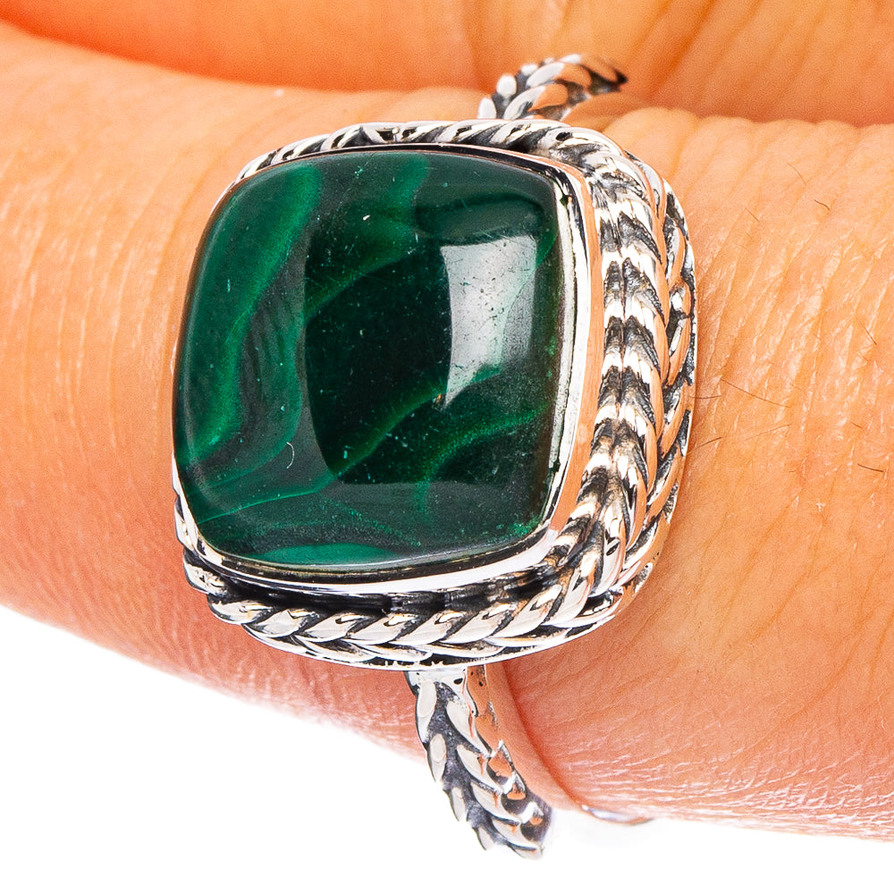 Malachite 925 Sterling Silver Premium Ring Size 8.75 (925 Sterling Silver) R6491