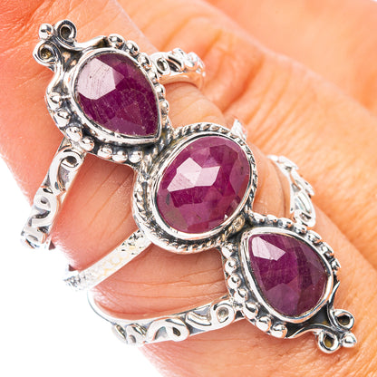 Signature Ruby Ring Size 7.75 (925 Sterling Silver) R7586
