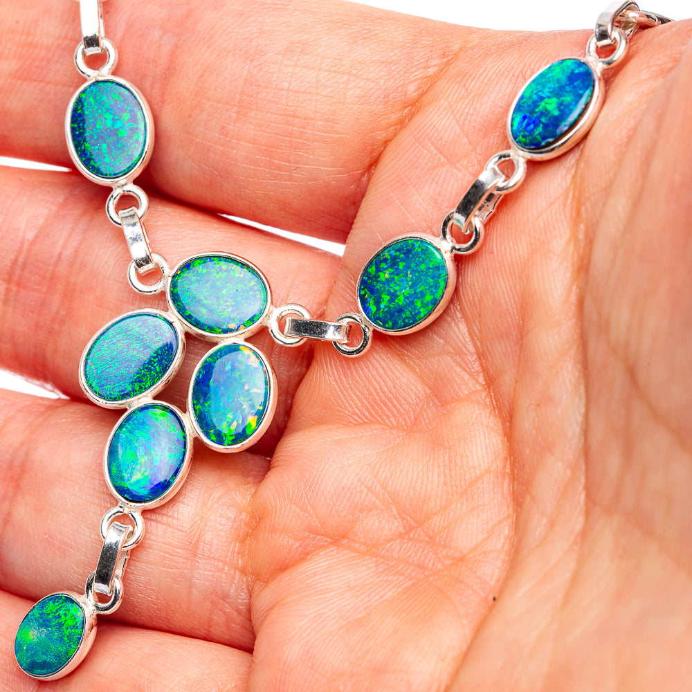 Ana Silver Co Doublet Opal Bracelet 7 To 8" (925 Sterling Silver) (925 Sterling Silver) N90096