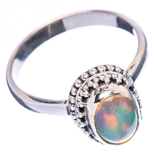 Rare Ethiopian Opal Ring Size 5.75 (925 Sterling Silver) R4372