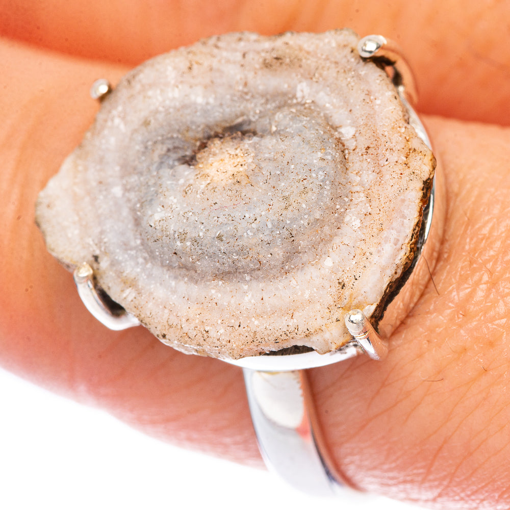 Desert Rose Druzy Ring Size 9 (925 Sterling Silver) R1661