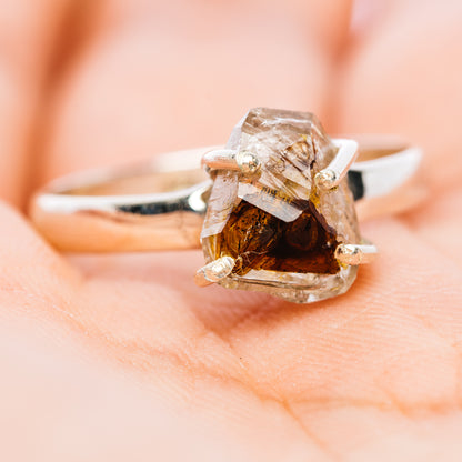 Petroleum Quartz Ring Size 9 (.925 Sterling Silver)